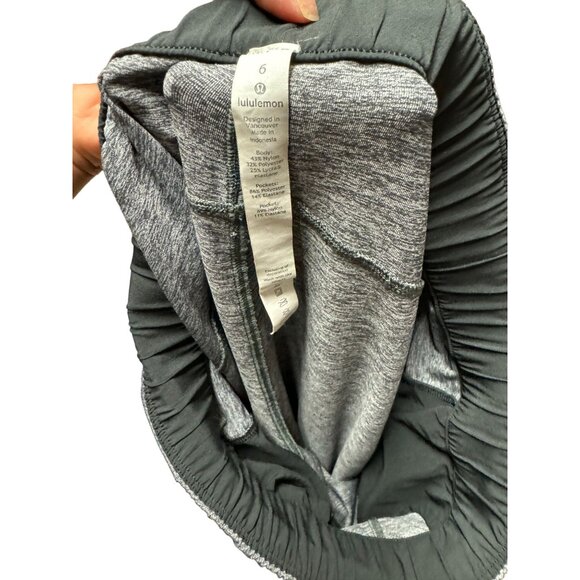 Lululemon On The Fly Pant *28"‎ Heathered Black Gray Stretch Mid Rise Sz 6 Women - Picture 4 of 7